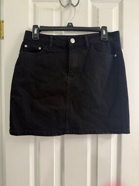Almost Famous Black Denim Mini Skirt